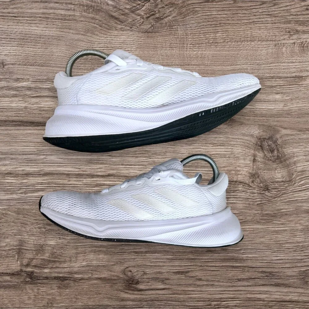 Adidas Response Womens 8.5 Super White Mesh Running Sneakers Minimal Athleisure